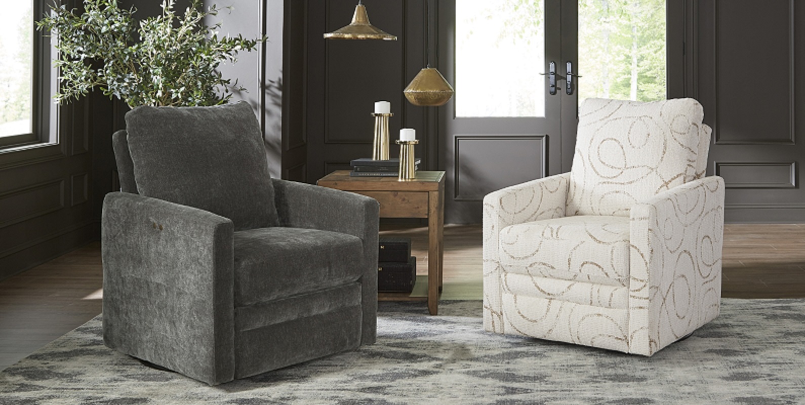 Giana Swivel Barrel Recliner